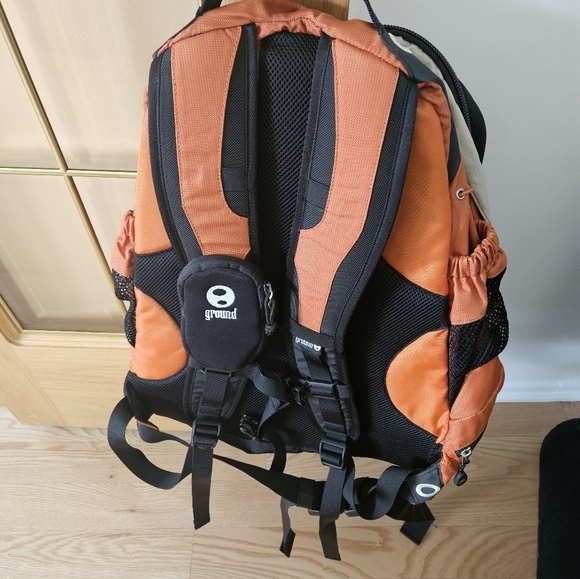 Rugged Muav Backpack by Groundwear  Orange & Black - Picture 5 of 8
